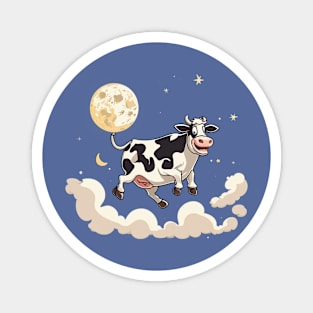 Cow jumped over the moon, happy Farms Magnet